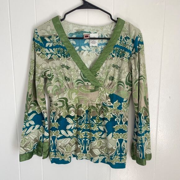 Y2K Forbidden Babydoll Top Beaded India Festival Boho M Festival Forest Fairy - Picture 1 of 8